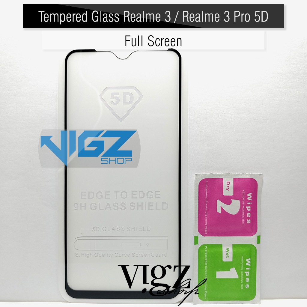 Tempered Glass Realme 3 Realme 3 Pro 5D Full Screen