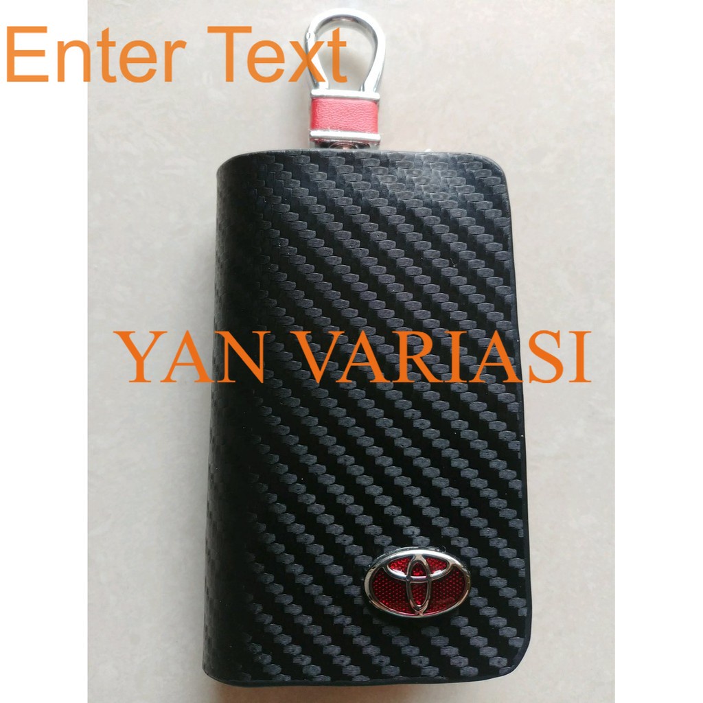 dompet stnk mobil carbon logo toyota
