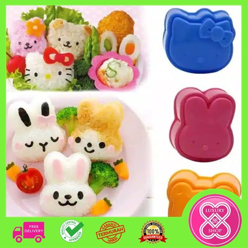 Cetakan Nasi Bento Mini Karakter 3pc / Cetakan Mini Bento Lucu