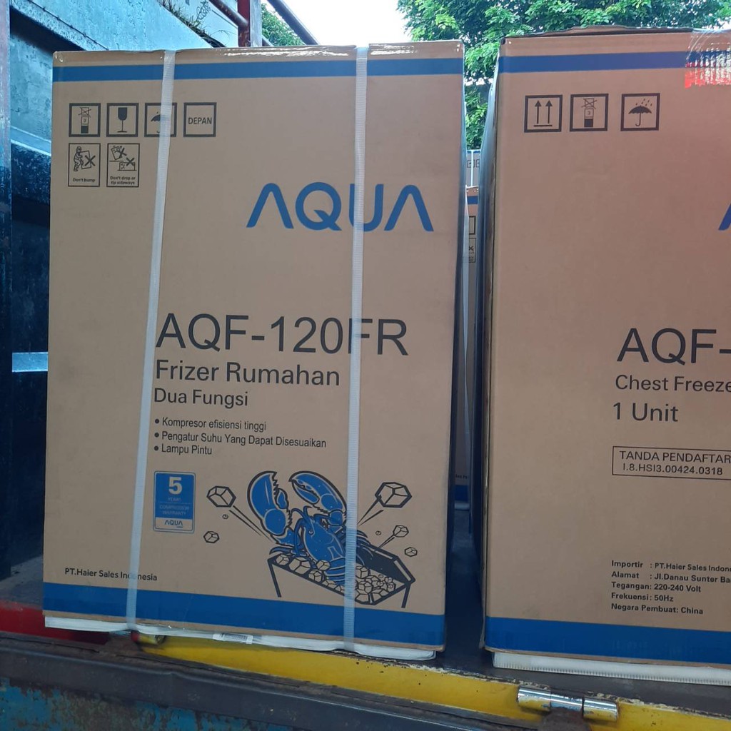 AQUA Chest Freezer / Box Freezer 103 Liter AQF-120 FR 103L GARANSI