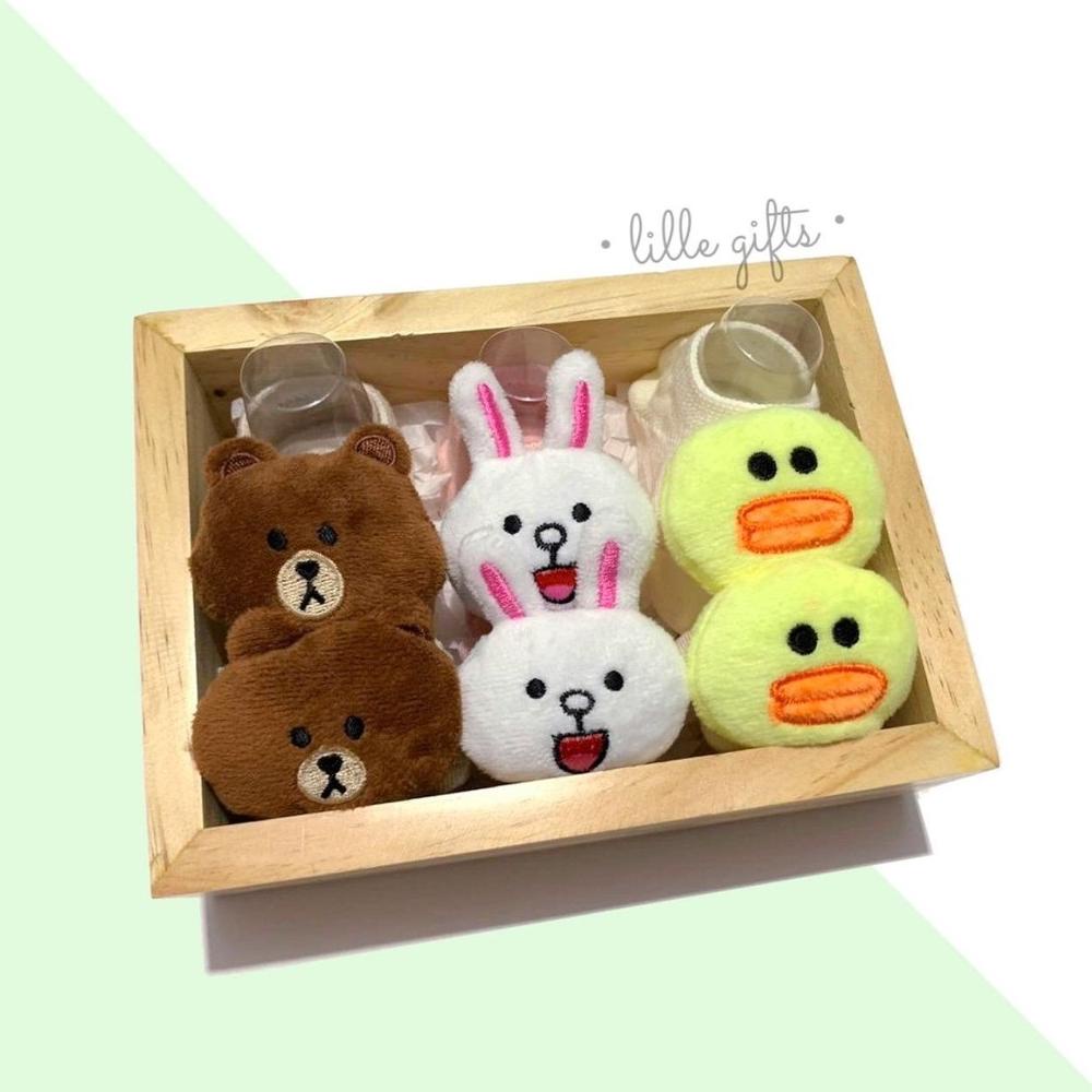 Lille Gifts - Hampers Trio Socks (Parcel Kaos Kaki Bayi Newborn) - Friends Series
