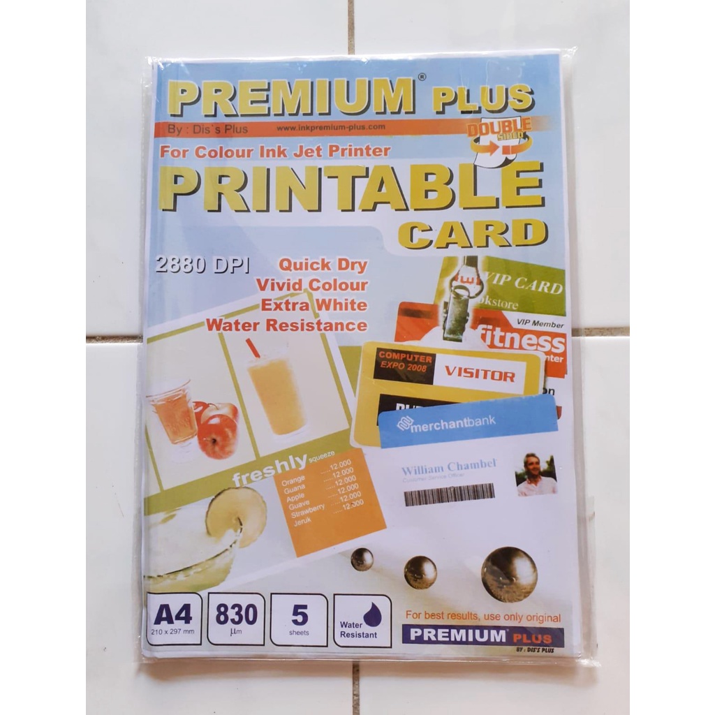 

PVC ID CARD PREMIUM / ID CARD MERK PREMIUM / GLOOSY MENGKILAP PUTIH