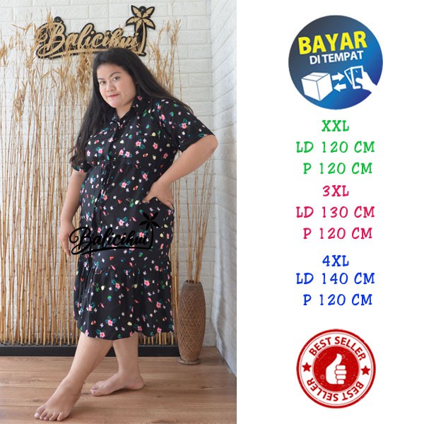 Balicihui Dress Amanda Dress Jumbo Plus Size Dress Jumbo Wanita Dress XXL Dress Busui Dress Bali