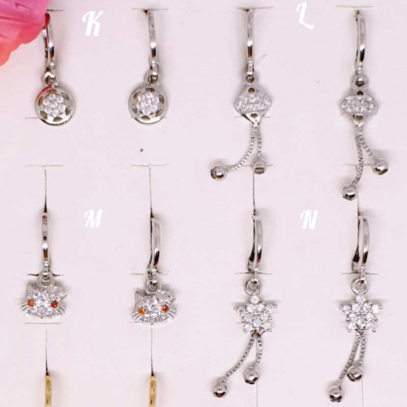 Anting cantik permata lapis mas putih [AX-88]♡TIN-18♡