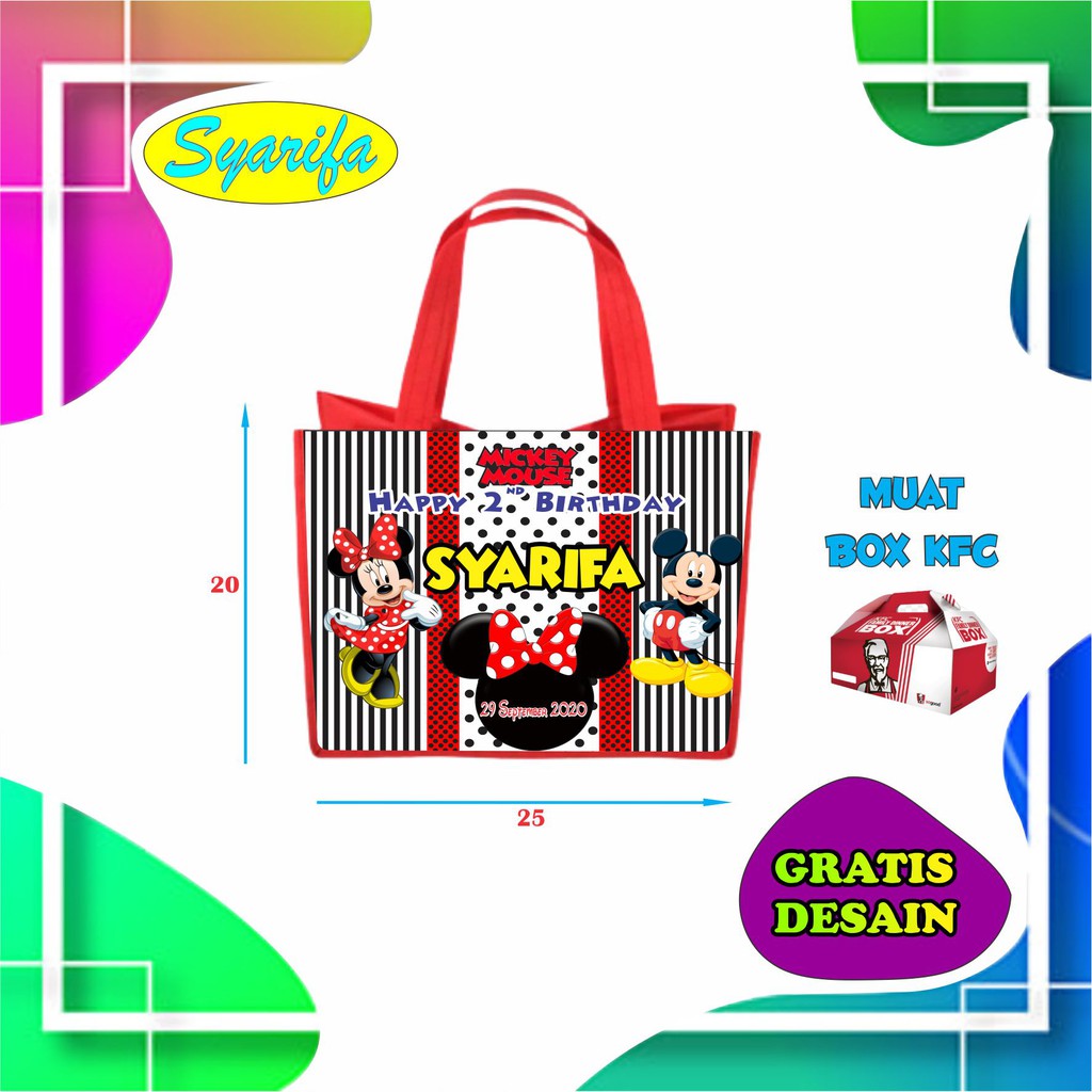 REQUEST DESAIN / KARAKTER / - TAS ULANG TAHUN ANAK / GOODIE BAG | PLUS FOTO-1