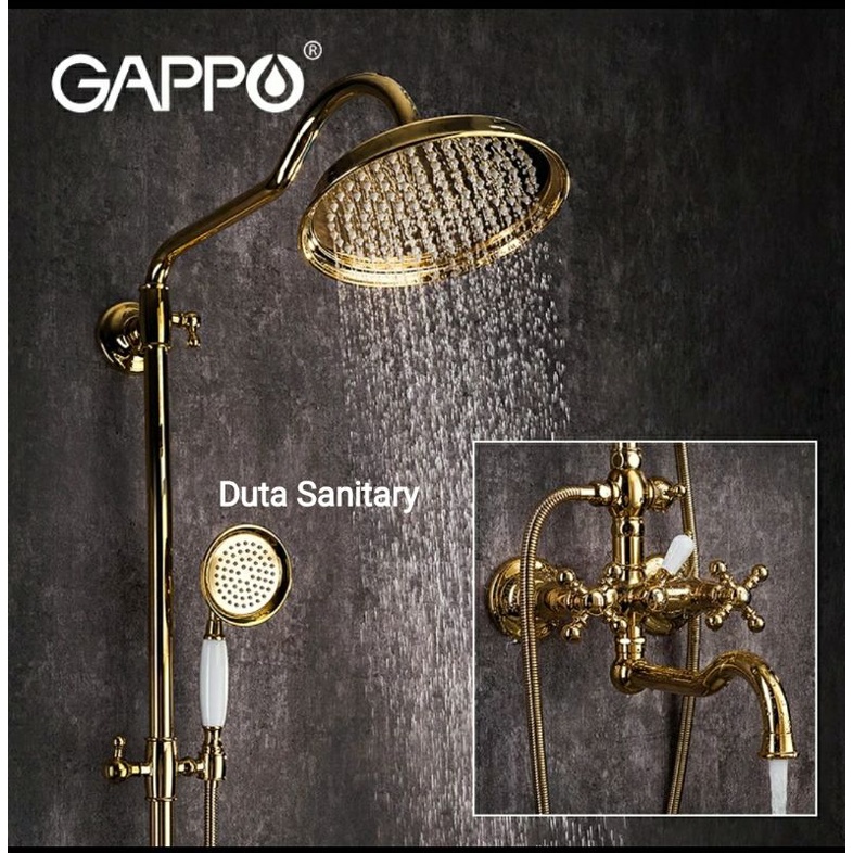 Kran Tiang Classic Gold/ Tiang Shower Gold Classic panas dingin/ Shower Tiang Gold Classic