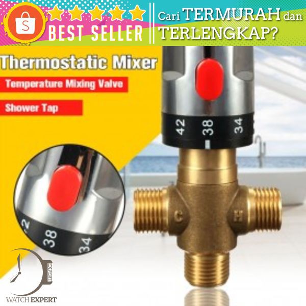 Thermostatic Mixing Valve 3-Way Female Thread - Xueqin DN15 Coklat