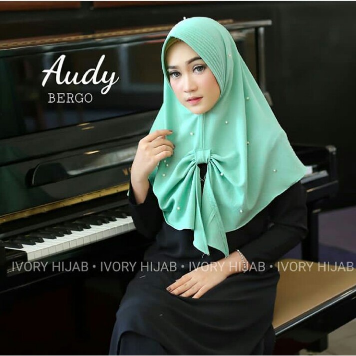 Unik Bergo AUDY pearl mutiara pet khimar umama Berkualitas