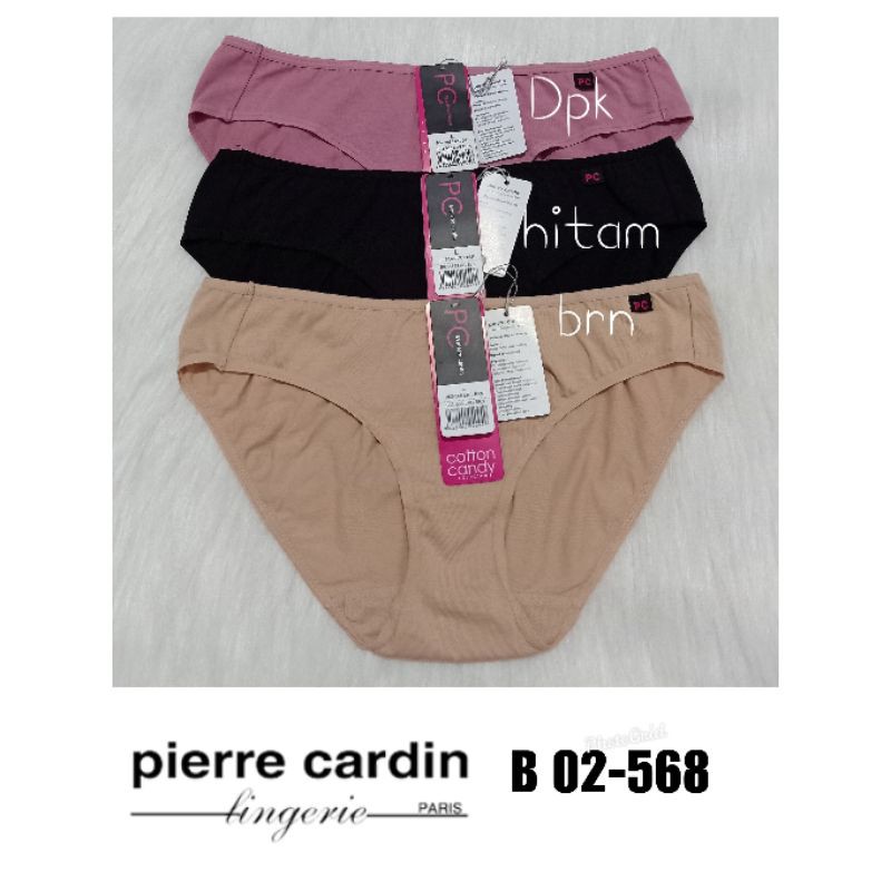 HARGA SALE PANTY PC By PIERRE CARDIN BAHAN FULL KATUN MODEL MINI CODE B02-568