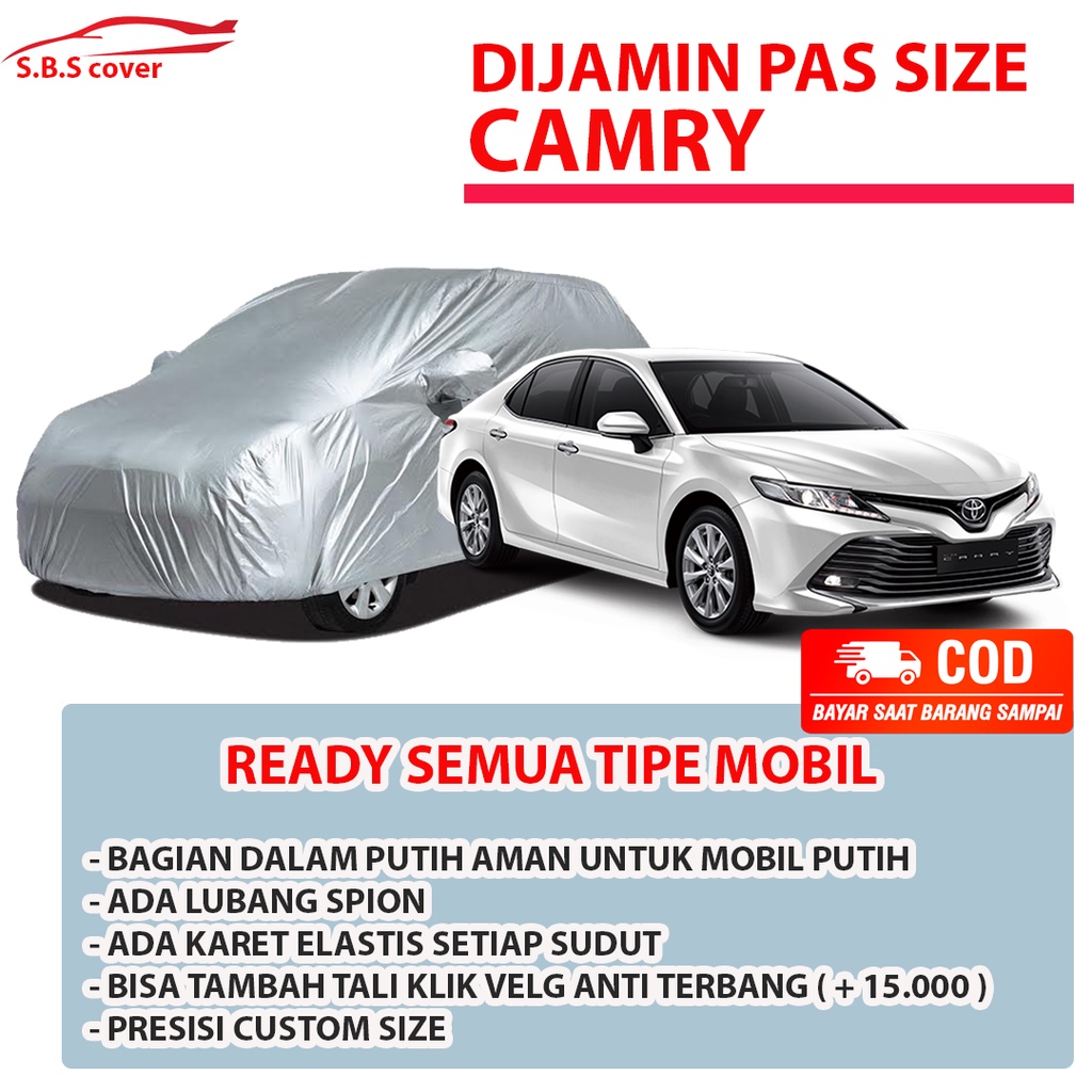 Body Cover Mobil camry Sarung Mobil Camry/altis/vios/vios limo/vios gen 1/vios gen 2/vios gen 3/accord/corolla accord/volvo/civic/civic lx/grand civic/accent/hyundai accent/soluna/evo 3/esteem/accord prestige/sedan timor/charade classy/corona/starlet/brio