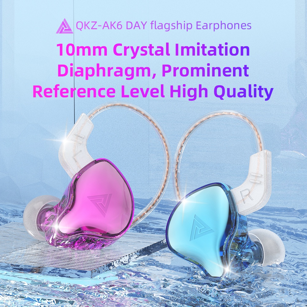 QKZ AK6 DAY HIFI Bass Earphones Dynamic WITH MIC