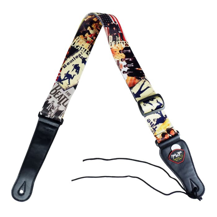 Strap Gitar THE BEATLES BONUS PICK Tali Sabuk Guitar Rock You S-008 TB