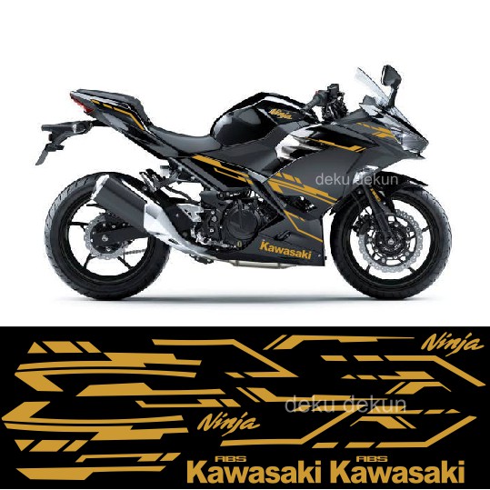 Stiker Striping Ninja 250 FI 2018 BLACK GOLD Pnp