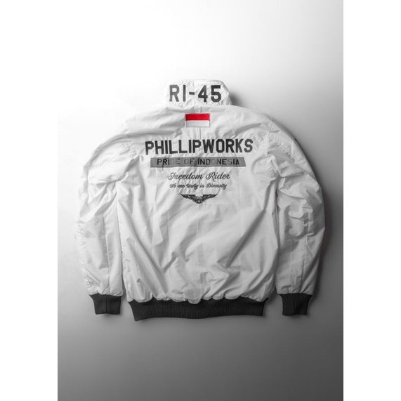 JAKET PHILLIPWORKS PRIDE INDONESIA RI-45 WHITE ORIGINAL PHILLIP WORKS BEST SELLER