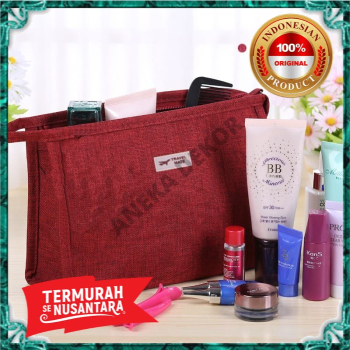 Pouch Tas Kosmetik Sabun Mandi Shampoo Make Up Anti Air Travel Traveling Bag Waterproof Serbaguna Mu