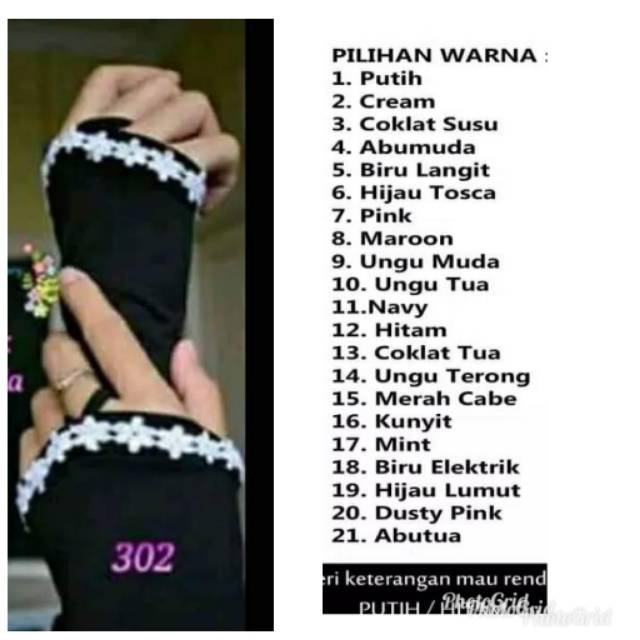 Handsock ring renda/handsock cincin renda