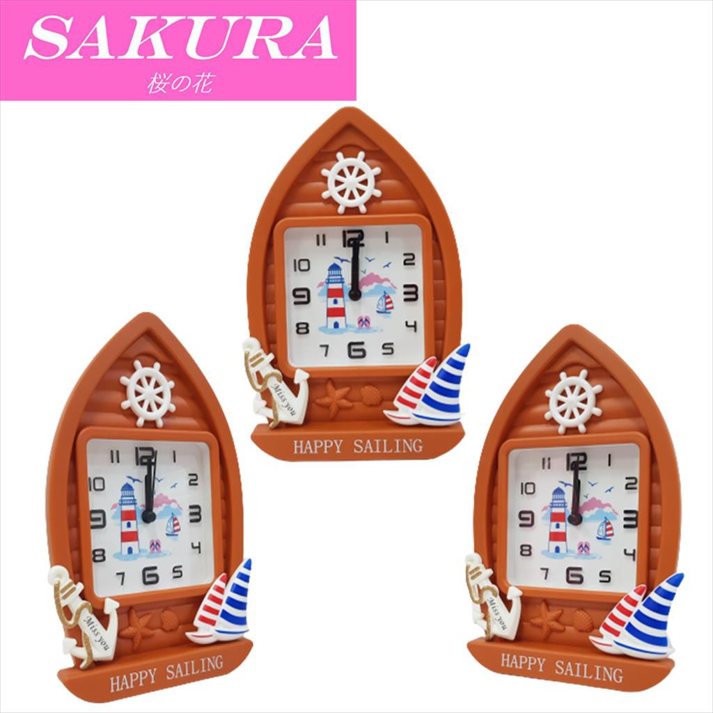 SAKURA Jam Weker/ Jam Beker/ Jam  Alarm/ Jam Tidur/ Jam Alarm Kapal 400