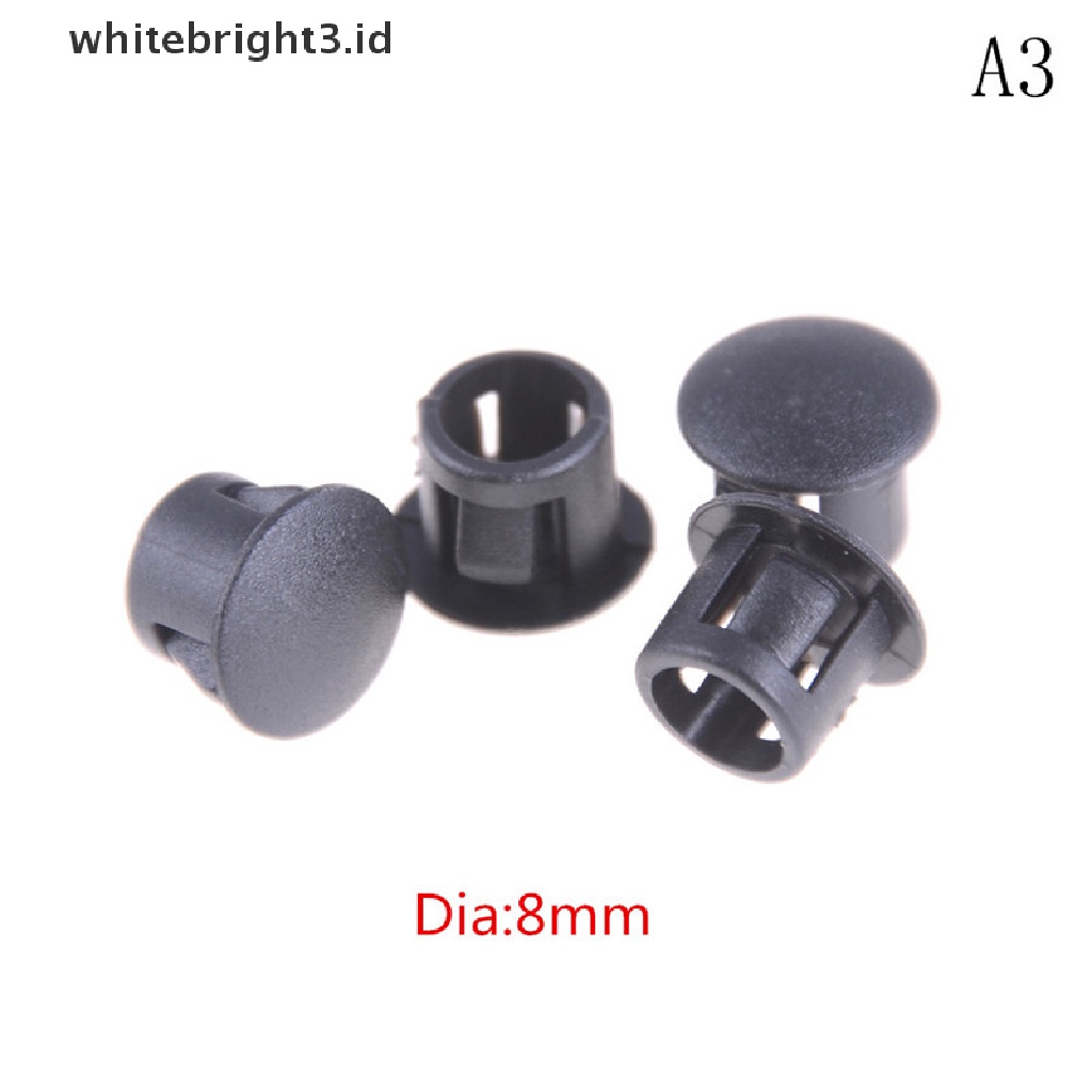 {whitebright3.id} 4Pcs/lot Black Plastic Round Tube Hole Plug Pipe End Cap Cover ,