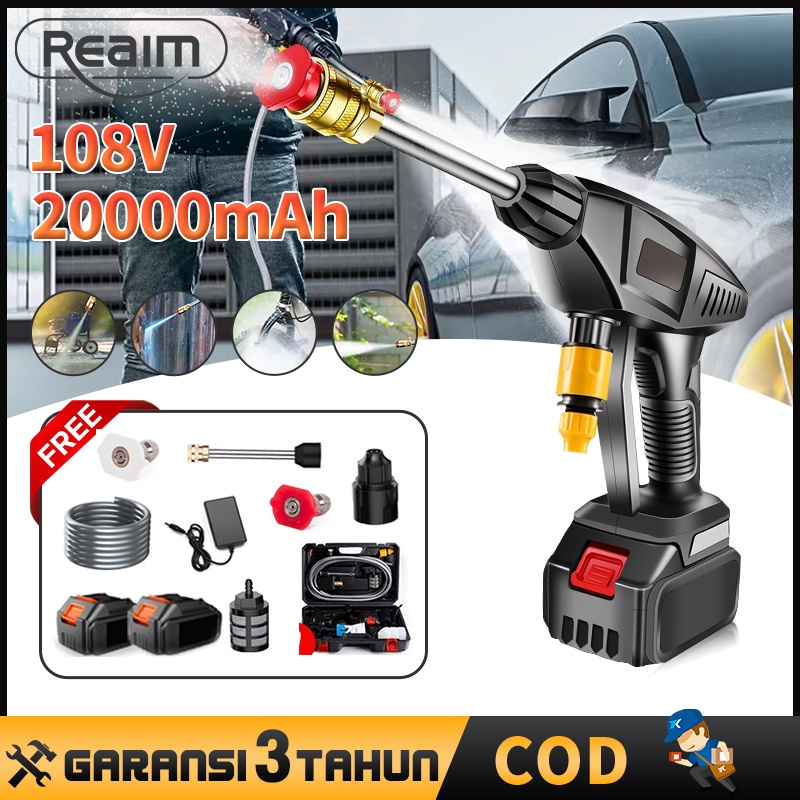 Reaim Jet Cleaner Baterial Alat Cuci Motor Mobil AC Steam Mesin Cuci Steam Mobil dan Motor Mini Portable Garansi 3 tahun