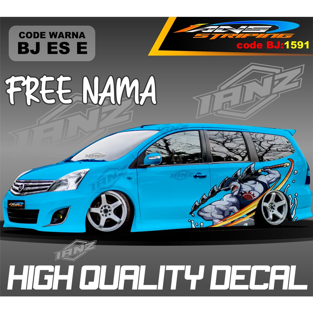 STIKER DECAL MOBIL GRAND LIVINA ANIMASI TERBARU / STIKER MOBIL TERIOS XPANDER NEW DESAIN / VARIASI STIKER MOBIL AVANZA XENIA