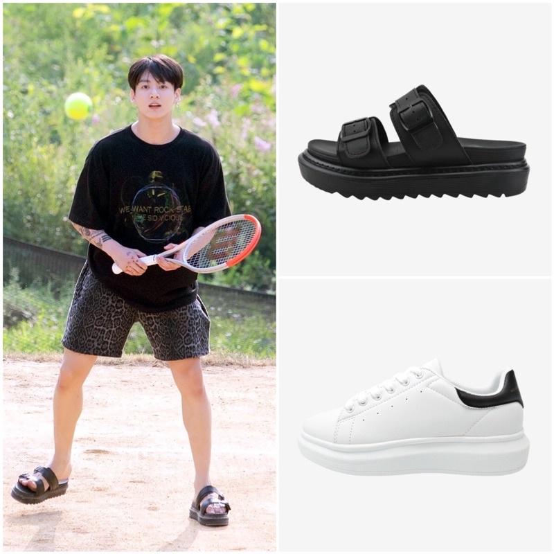BTS JUNGKOOK shoes sandal DOMBA original korea sepatu sandal samaan jk