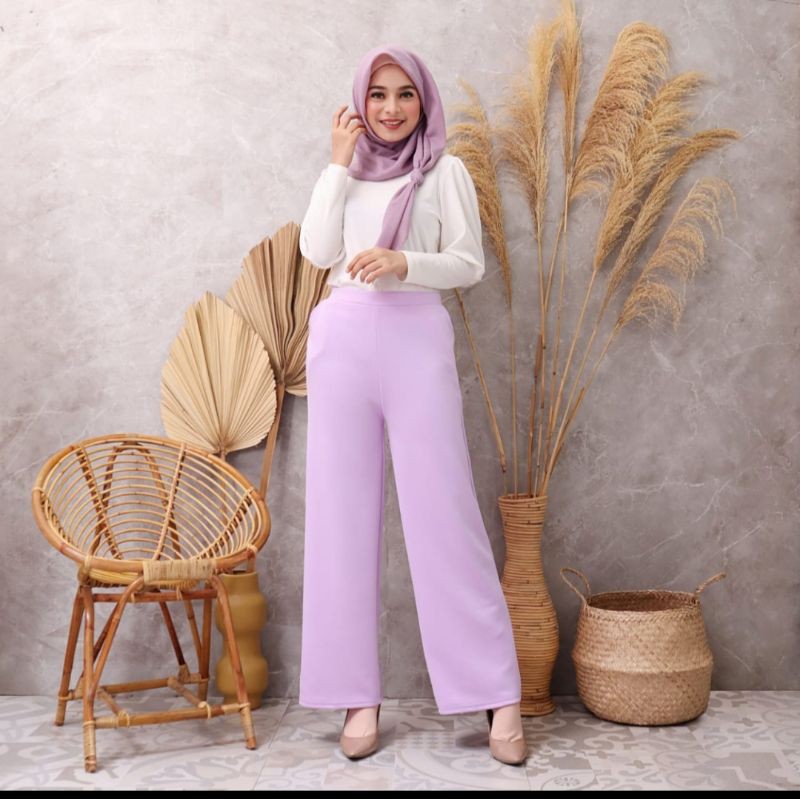 kulot lilac import bkk fit xxl | kulot jumbo Lilac pants lilac jumbo