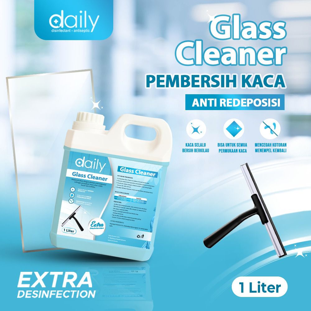 Jual Daily Pembersih Kaca Glass Cleaner Konsentrat 1 Liter | Shopee ...