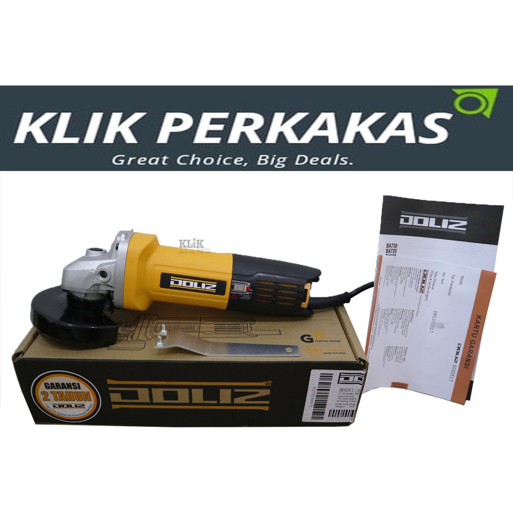 Doliz Angle Grinder BA530  Mesin Gurinda Tangan Body Slim