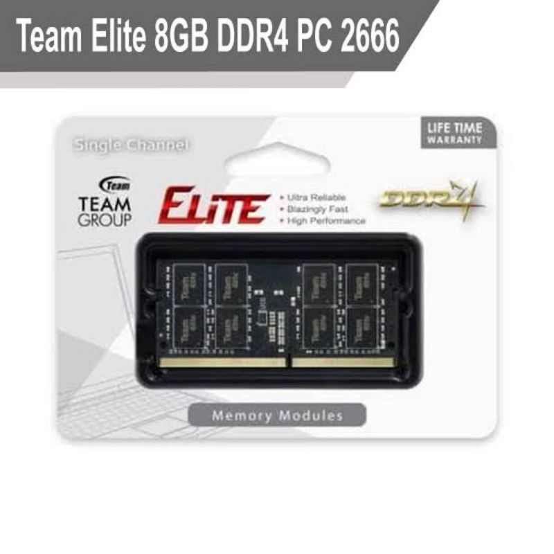 RAM Memory laptop sodimm DDR4 8GB Team Elite 2666Mhz