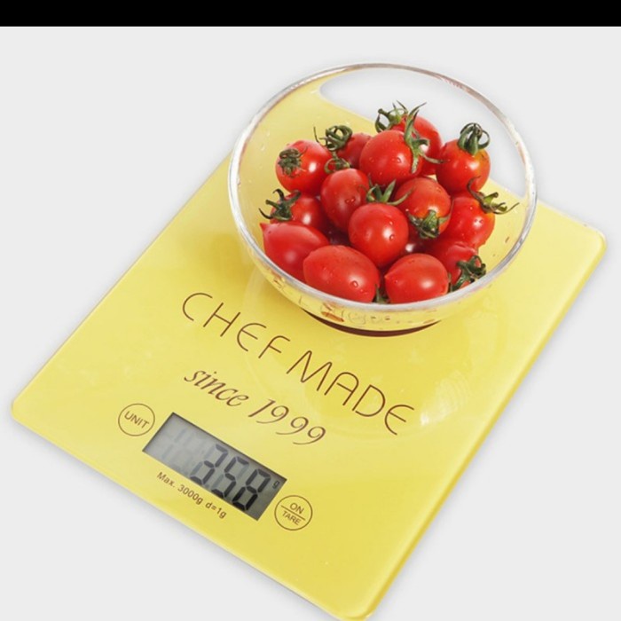 chefmade electronic kitchen scale wk9139 / timbangan dapur digital / baking glass scale