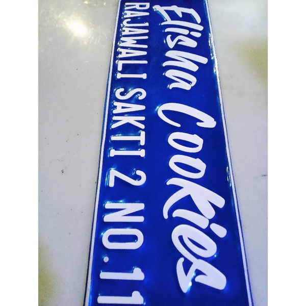 

papan nama bahan plat timbul 45x20 1psg