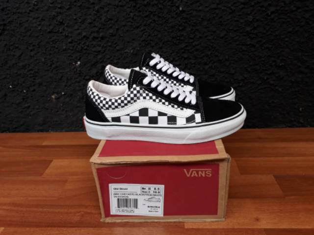 Vans OLD SKOOL MIX CHECKER BLACK TRUE WHITE PREMIUM BNIB MADE IN CHINA Waffle DT Size 40/41/42/43/44