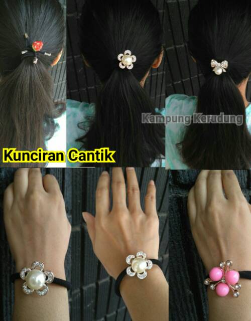Kunciran Cantik Banyak Model Ikat Rambut Wanita Bandul Karet Aksesoris Asesoris Rambut