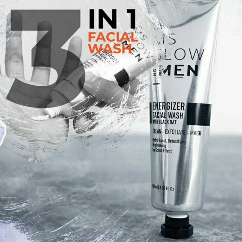 [MS GLOW] FACIAL WASH MS GLOW FOR MEN Sabun Cuci Muka Untuk Pria [ORIGINAL]