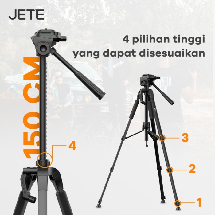 Tripod Vlog | Tripod Professional Kamera DSLR/Kamera Video JETE H11