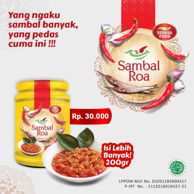 

Serasa - Sambal Roa khas manado