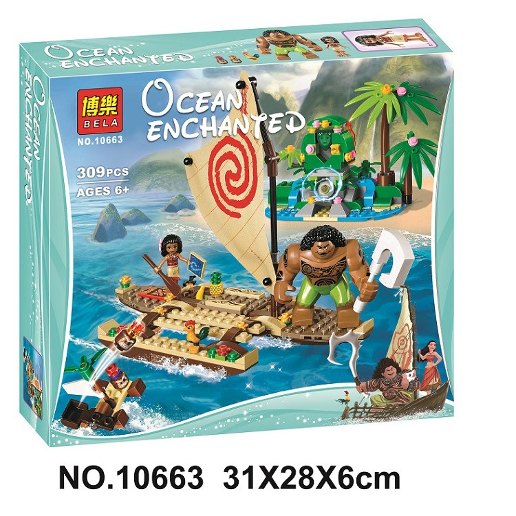 Bela 10663 - Princess Moana Ocean Voyage -  Girls Building Blocks
