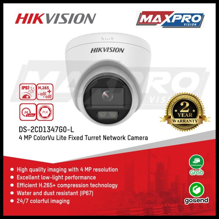 Ds-2Cd1347G0-L - Hikvision Ip Camera 4Mp Colorvu