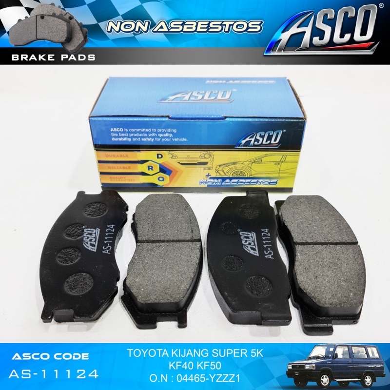 Brake Pad Kampas Rem Depan Kijang Super 5K ASCO PN : AS-11124