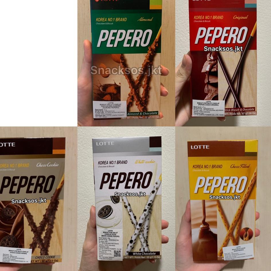 

✪BARU✪ Lotte Pepero White Cookie / Choco Cookie / Nude / Choco Original / Chocolate Almond Cemilan K