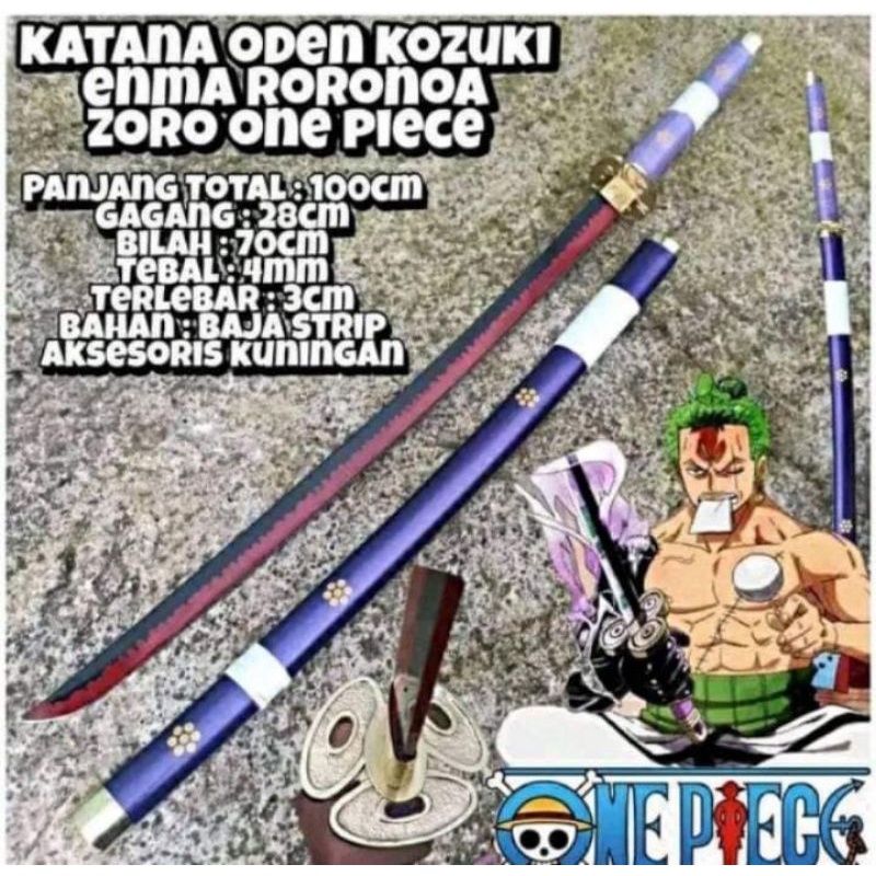KATANA ODEN KOZUKI ENMA RORONOA ZORO ONE PIECE ASLI BAJA STRIP