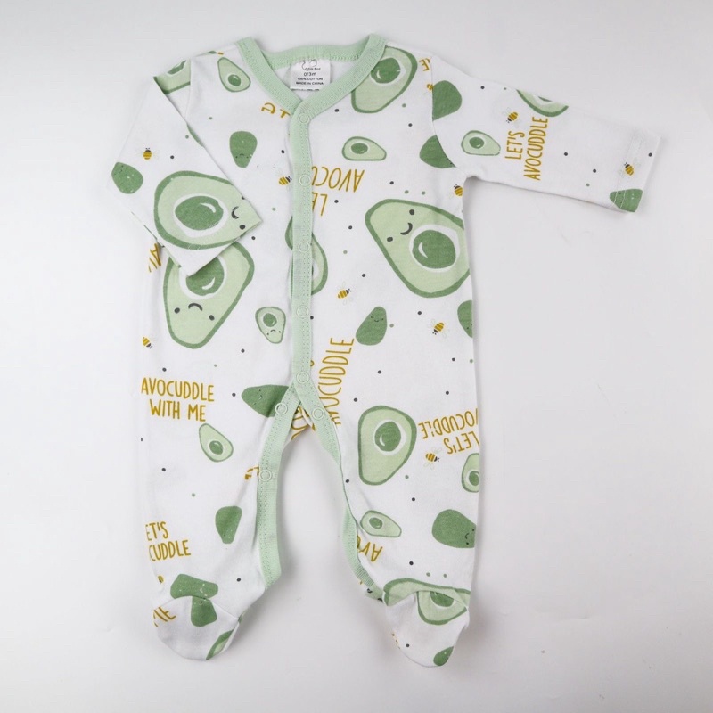 BABY K2 - Sleepsuit Baby isi 3 Pcs Motif Avocuddle