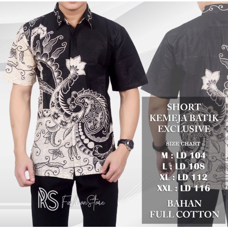 Baju Batik M L XL XXL JUMBO NEW ARRIVAL DISTRO BATIK HRB026 BATIK NOTOARTO HITAM MANIS /kemejabatik/batikmurah/batikkombinasiKemeja Batik Pria Moderen Lengan Pendek Motif Hitam Manis-KUJANG