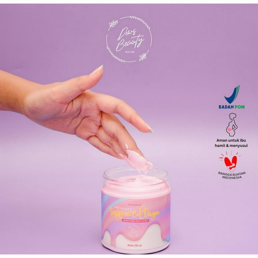 READY DEWS BEAUTY BIBIT PEMUTIH SAFFRON COLLAGEN BRIGHTENING BODY LOTION DEWS BPOM BLEACHING PEMUTIH