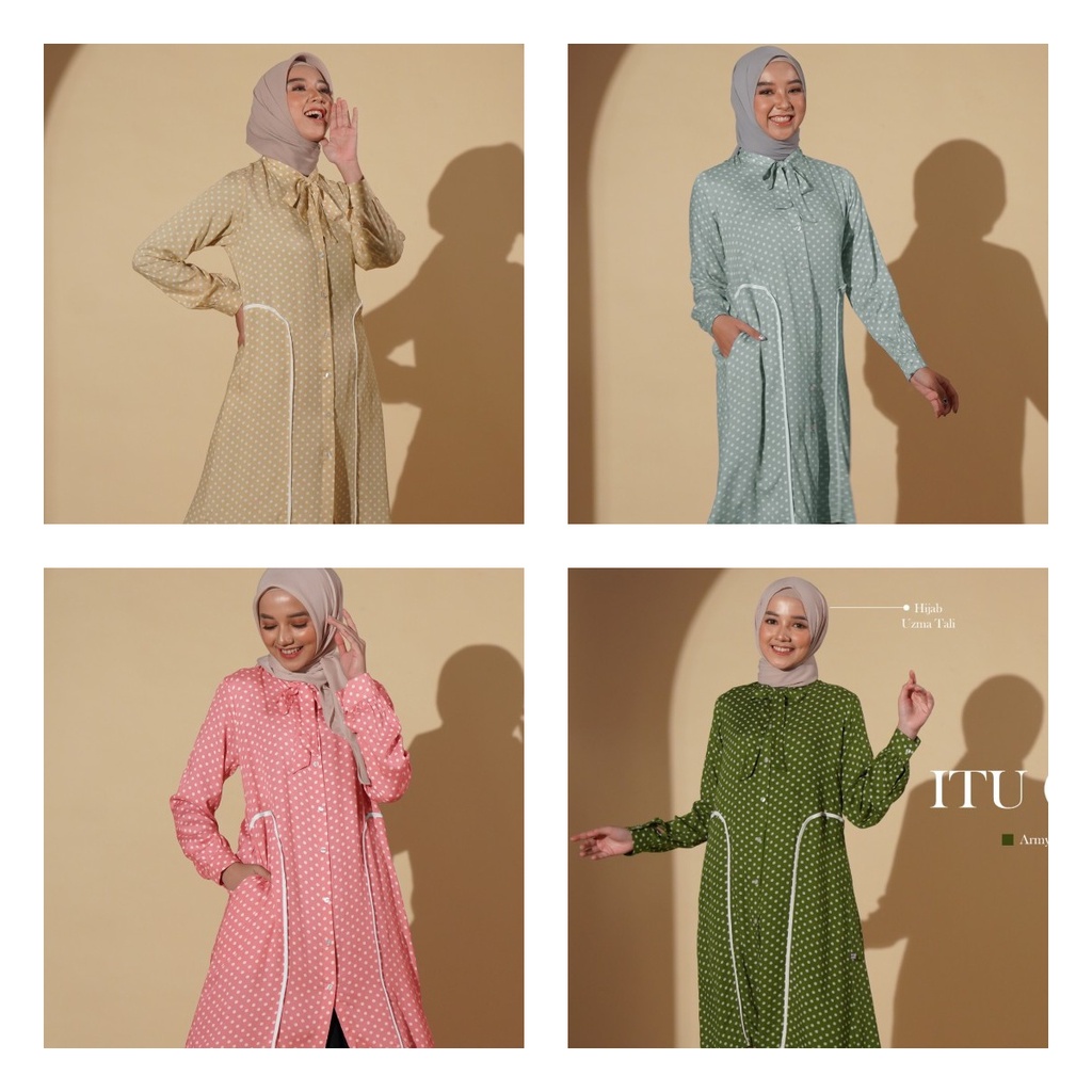 ATASAN WANITA ITU 31 031 ORIGINAL BY INSPIRE KEMEJA TUNIK BLOUSE BUSUI BAHAN KATUN COTTON ADEM MOTIF