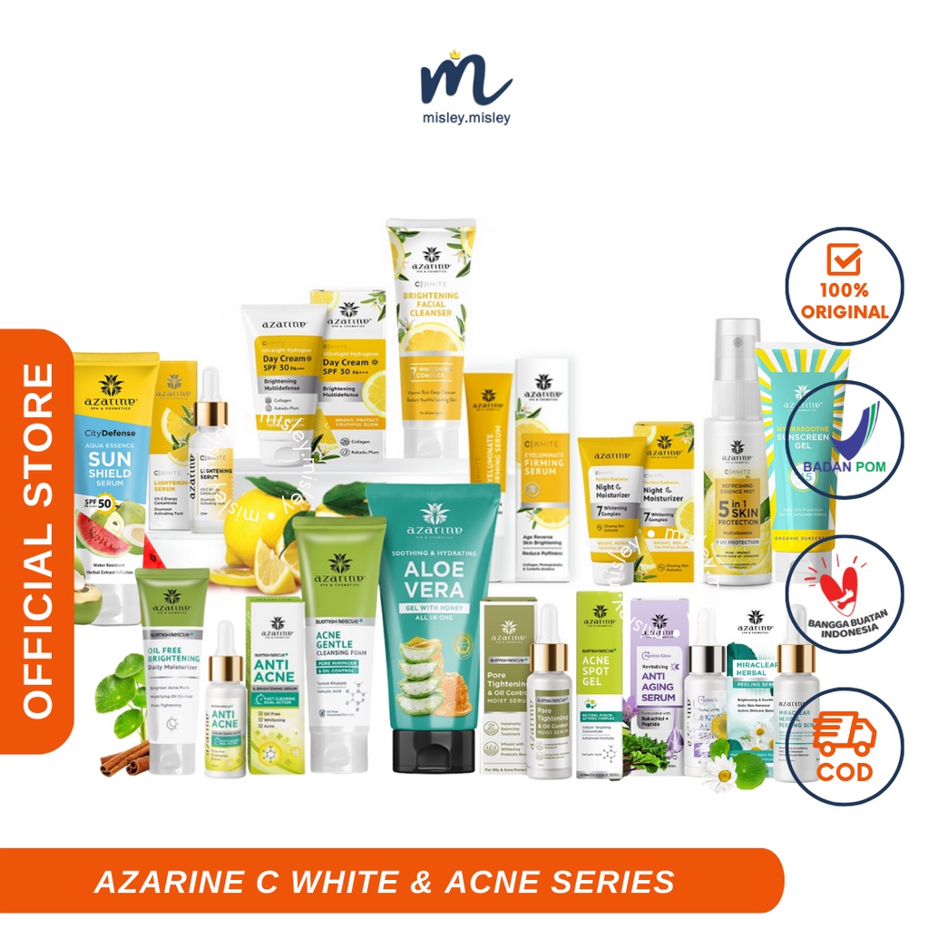 MISLEY - AZARINE C White / Miracellar / Anti Acne / Revitalizing / Pore Tightening / Aloe Vera / Oil