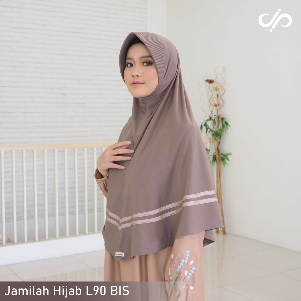 L90 Bis - Hijab Instan Bisban Size L Bergo Instan Ori Jamilah Hijab