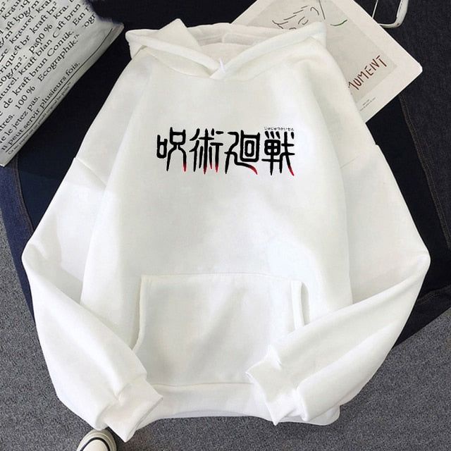 Sweater Hoodie JUJUTSU KAISEN FONT Pria Wanita Size S M L XL XXL XXXL