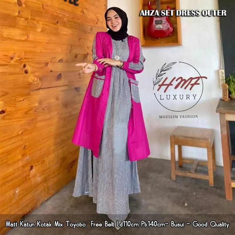 gamis kekinian Ahza Set outer