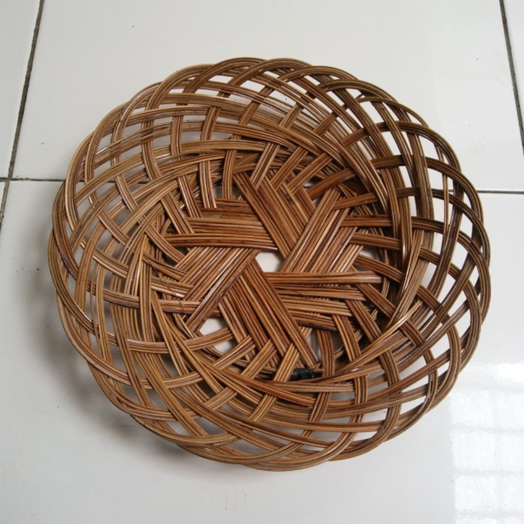 12 PCS (1 Lusin) Piring Anyaman Lidi - Diameter 25 cm